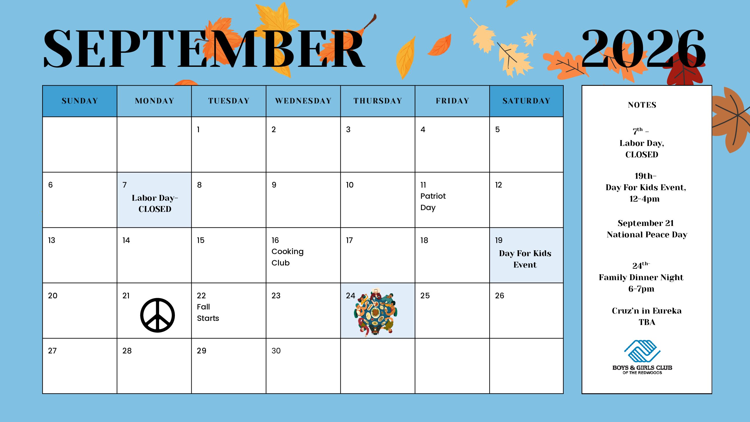 ETC September 2026 Calendar